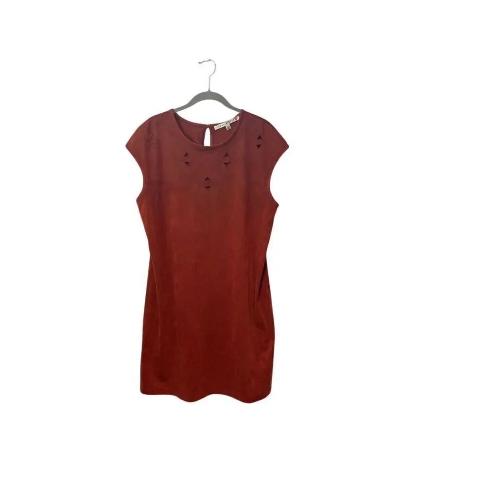 Max studio, women’s suede like burnt orange dress size large